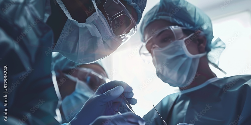 Operating Human Using Razor Knife Operation using surgical tools requires a hospital or theater staff ...