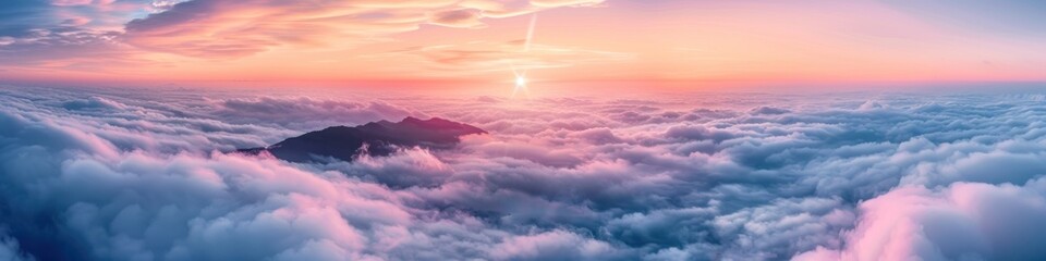 Wall Mural - Above the Clouds - A Serene Sunset
