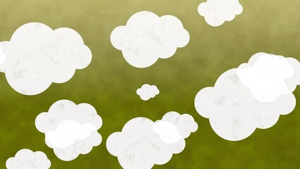 Wall Mural - simple sky pop kids cloud animation background