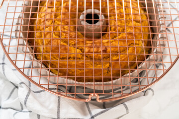 Wall Mural - Delicious Homemade Pumpkin Bundt Cake Recipe