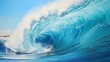 © Darcraft - A powerful ocean wave crashing against a sandy beach.