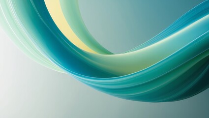 Wall Mural - Teal and yellow fabric swirled into an abstract pattern