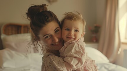 Canvas Print - The Mother and Baby Smile