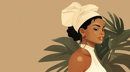 Canvas Print - An African American woman 