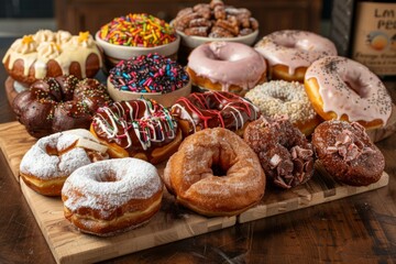 Wall Mural - Assorted Donuts on Display