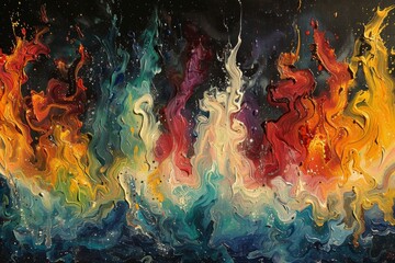 Canvas Print - Abstract Fiery Art