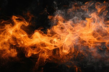 Wall Mural - Blazing Flames and Smoke