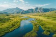 Mountain Valley River Landscape