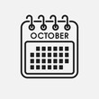 © corben_dallas - Vector template icon page calendar month September