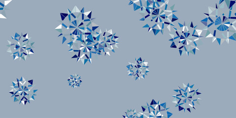 Wall Mural - Light gray vector pattern with colored snowflakes.