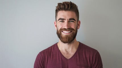 The smiling bearded man