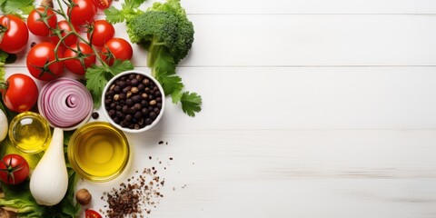 Wall Mural - Fresh Ingredients for a Delicious Meal