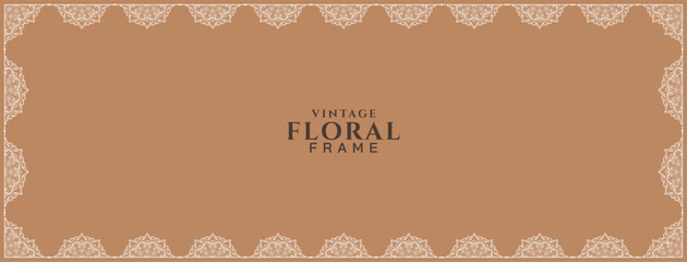 Wall Mural - Elegant classic vintage frame banner design