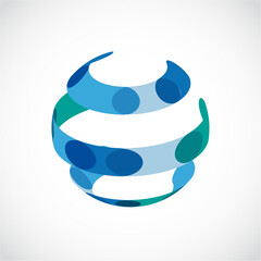 Wall Mural - logos of the globe on a white background