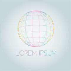 Wall Mural - logos of the globe on a white background