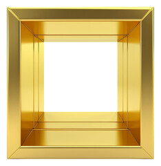 Poster - PNG A square shape gold white background technology.