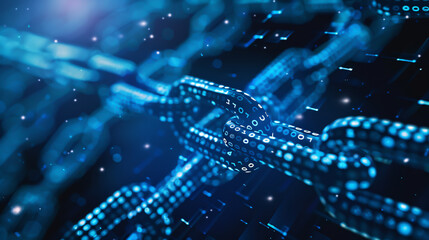 A background depicting blockchain technology, showcasing cryptocurrency fintech, blockchain network, and programming concepts. It includes an abstract representation of SegWit.