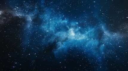 Wall Mural - a blue night starry sky serving as a space background suitable for a screensaver. this celestial sce