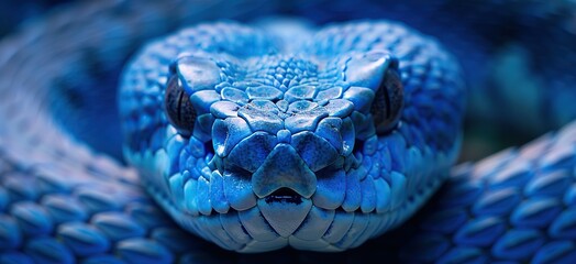 Canvas Print - Blue Viper Close-Up