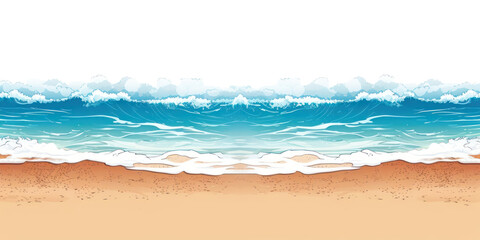 Wall Mural - PNG Beach line horizontal border backgrounds outdoors nature.