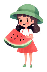 Sticker - PNG Watermelon fruit plant food.