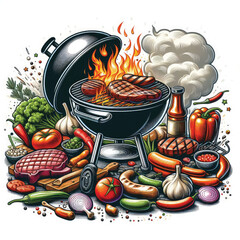 Canvas Print - Barbecue vector  Adobe Illustrator Artwork