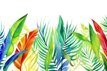 Canvas Print - PNG Tropical leaves backgrounds pattern nature.