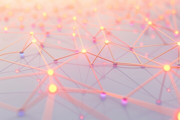 Canvas Print - a network of connected dots