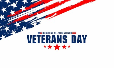 Happy Veterans Day United States of America background vector illustration , Honoring all who served	