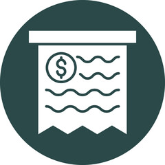 Poster - Receipt Glyph Circle Icon