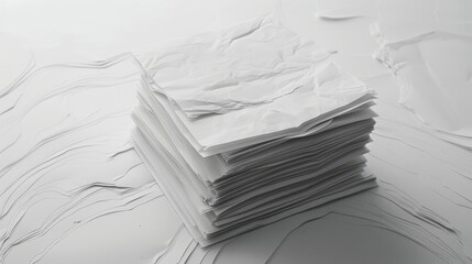 Canvas Print - Spread stack of white paper