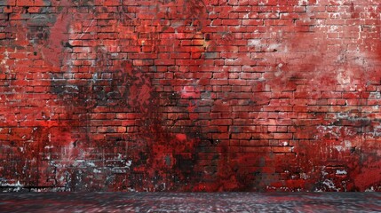 Canvas Print - Background made of lovely red brick wall