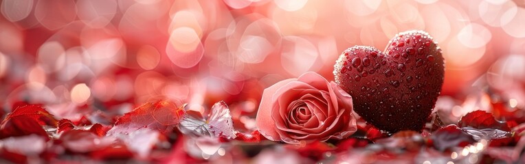 Wall Mural - Heartfelt Romance: Beautiful Rose Flower Background