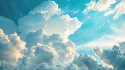 Wall Mural - Beautiful clouds against blue sky in natural setting