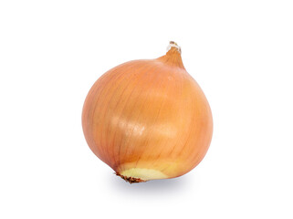 Fresh Yellow Onion bulb isolated on white background.