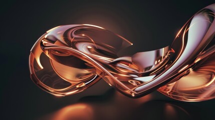 Wall Mural - Abstract Copper Sculpture