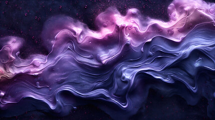 Poster - Cosmic Fluid Art Composition with Vivid Colors and Swirling Patterns