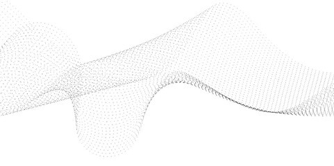 Wall Mural - abstract technology particles gradient flowing dynamic wave doted and halftone lines background. fut
