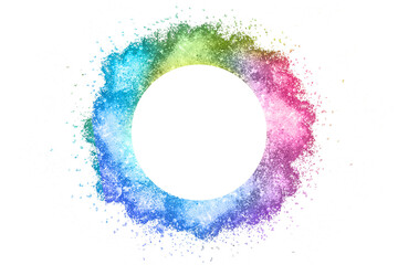 Wall Mural - abstract colored powder explosion on white background. colored cloud. colorful dust explode. paint h