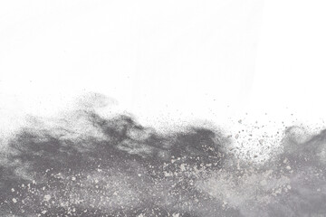 Wall Mural - white powder explosion on black background. colored cloud. colorful dust explode. paint holi.