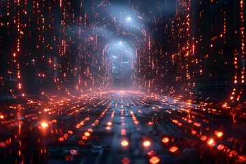 Programming code abstract technology background
