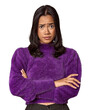 © Asier - Young filipino woman unhappy looking in camera with sarcastic expression.