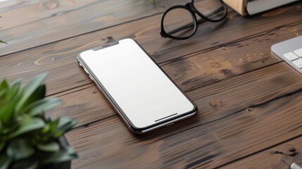 Empty smartphone screen mockup for user interface design