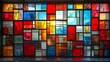 © DARIKA - Abstract stained glass windows with geometric abstractions for contemporary architectural visuals. , Minimalism,