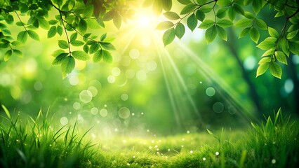 Wall Mural - beautiful blurred green nature background