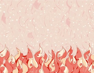 Wall Mural - Burning fire flames. Abstract background. Modern pattern.  illustration for design.