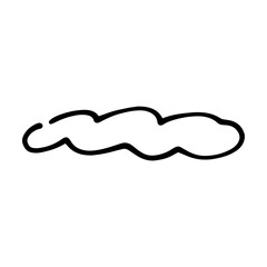 Poster - Cloud icon, hand-drawn outline sketch simple doodle outline drawing art illustration