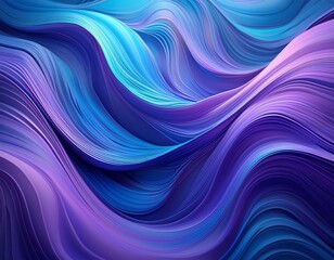 Wall Mural - Vibrant abstract wavy background in purple and blue tones