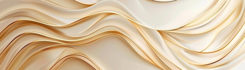 Elegant abstract beige and gold wave pattern background. Perfect for modern design, luxury projects presentations