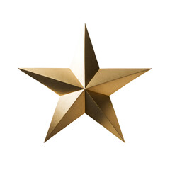 Wall Mural - Golden 3d star isolated.